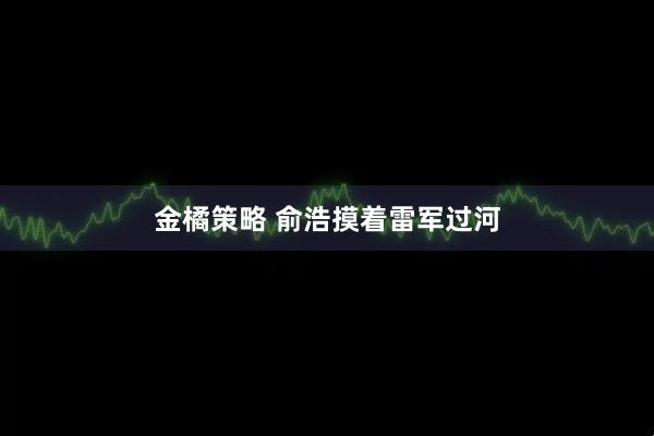 金橘策略 俞浩摸着雷军过河